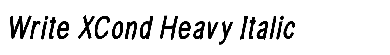 Write XCond Heavy Italic